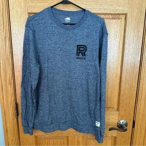 Roots Men’s Long Sleeve Embroidered Logo Shirt Large